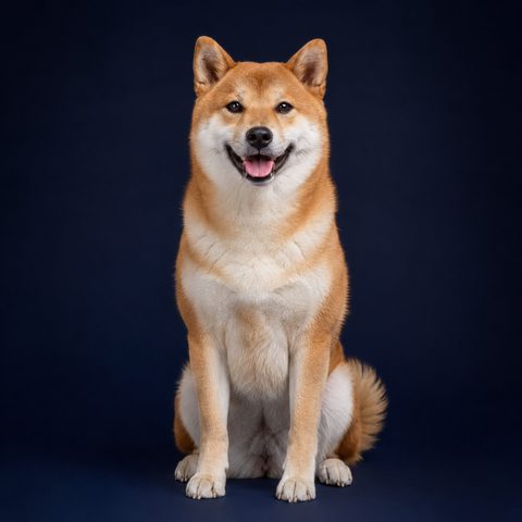The original dog photo used to generate the Sitting video beside it